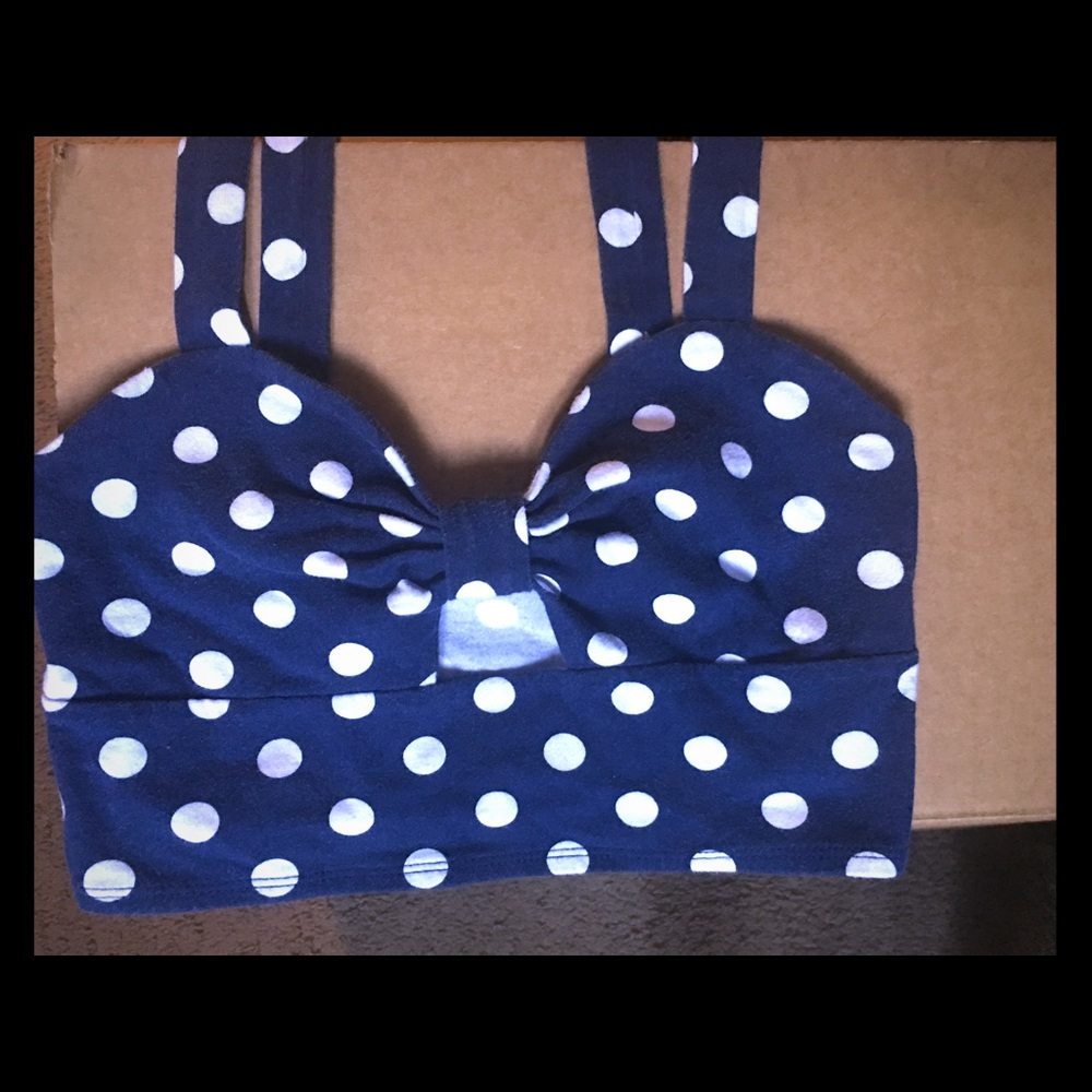 Forever 21 Polka Dot Crop Top